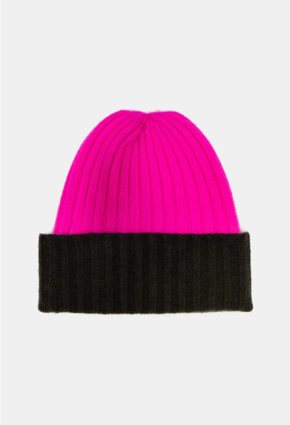 Cashmerebeanie Tie Dye Black/Neon Pink
