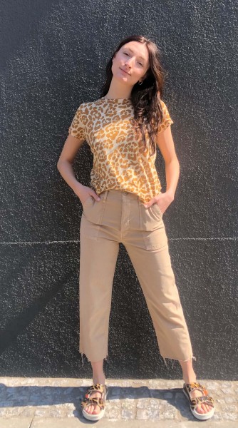 Patch Pocket Private Ankle Fray Khaki