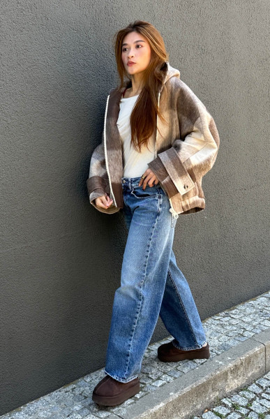 Jacket Zamira Check brown