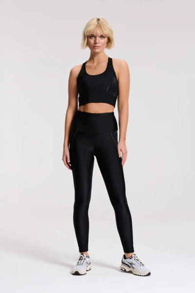 Valerie Leggings High Waistband Rib black