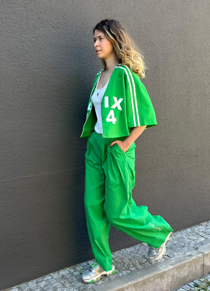 Cropped Baseball Shirt bright green