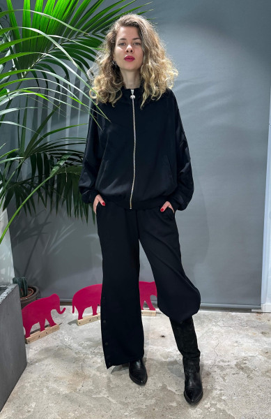 Sweatjacke Smith mit Reißverschluss black