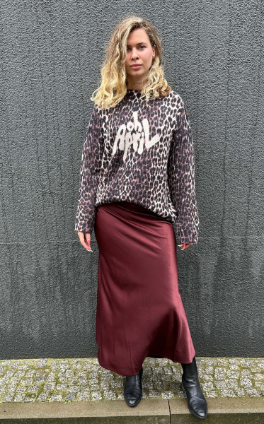 Jaelynn Satin Skirt Cherrywood