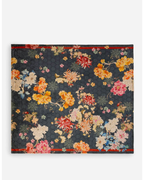 Clara Embroidered Velvet Cozy Blanket Multi