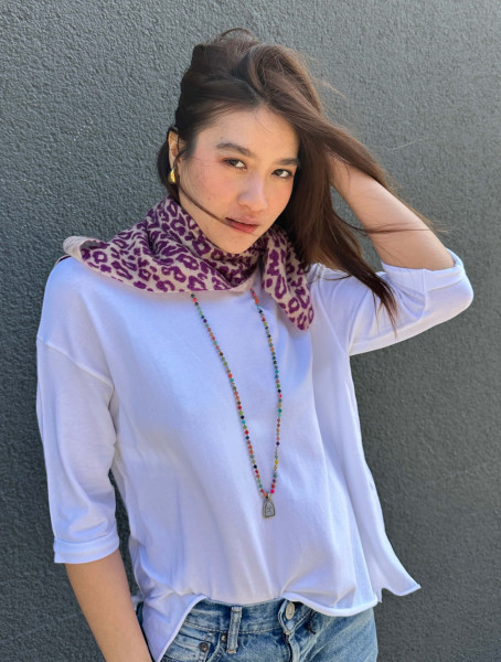 Bandana Leo Latte/Neon Purple