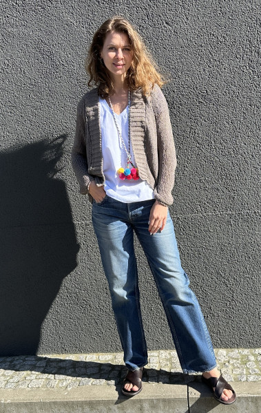 Cardigan Leinen Nut