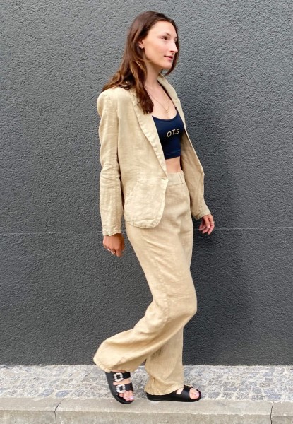 Linen Blazer Camel