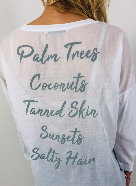 Shirt Palm Trees white//pigeon