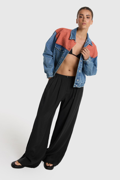 Modal Wide Leg Pants black