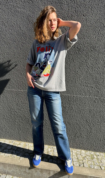 Felix The Cat T-Shirt Grigio Melange
