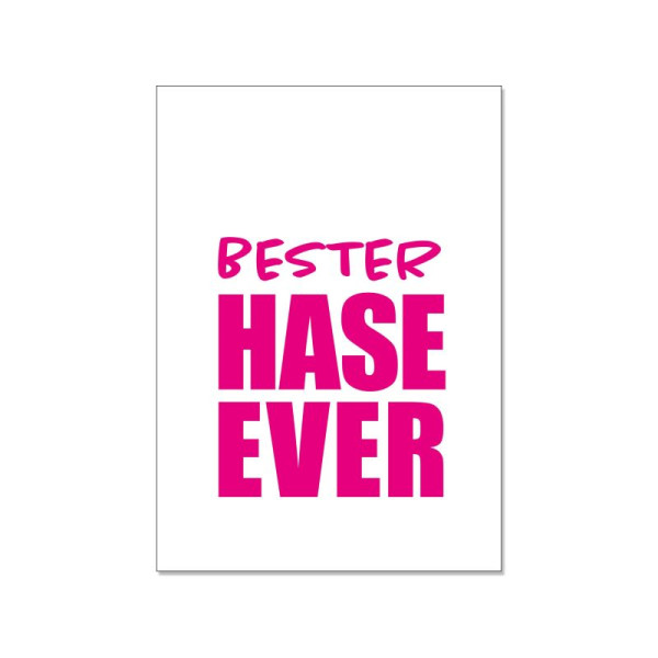 "Postkarte, Bester Hase ever"