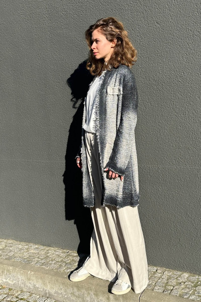 Long Bouclé Cardigan
