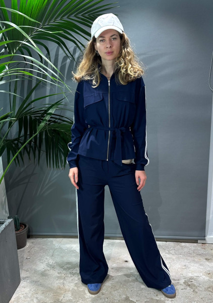 Trousers Stripe night/white