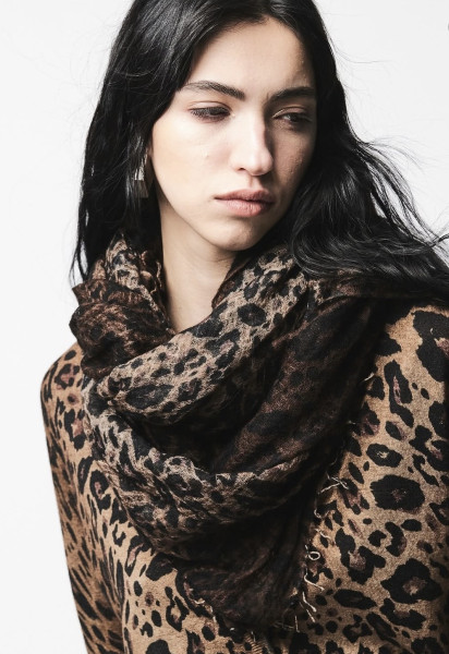 Unisex Woven Scarf Leo Cashmere