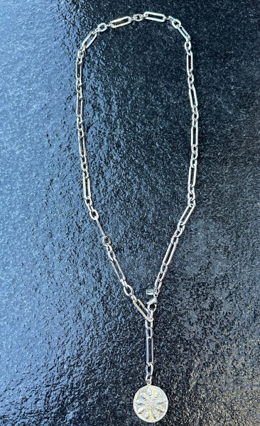 Necklace Silber Coin 70cm