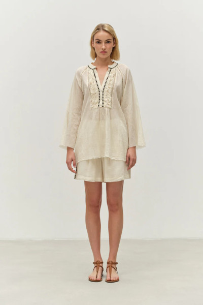 Blouse Gaze Apology Offwhite