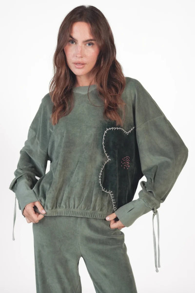 Velvet Sweatshirt Toli laurel wreath