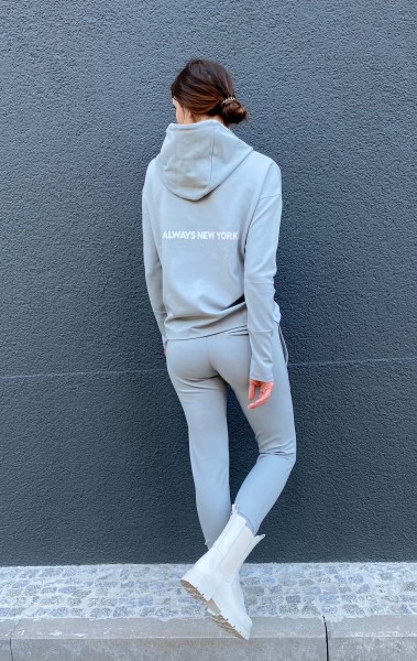 Hoodie rock/white