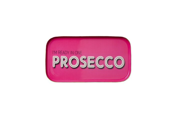 Love Trays, Dekotabltt S I'm ready in one Prosecco pink
