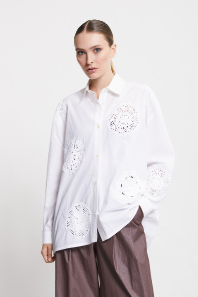 Shirt Crochet Bianco