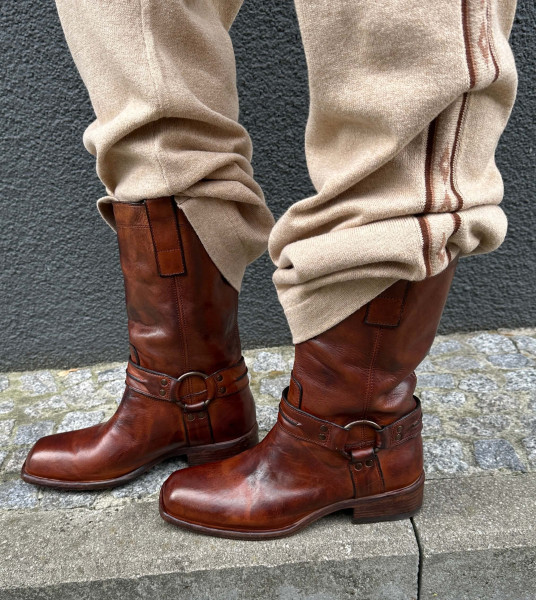 Ignis Bikerboots Cowboy Vintage Sughero