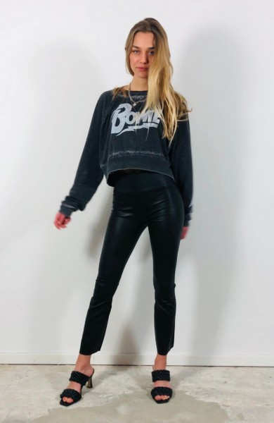 Bowie Bold Crop Sweatshirt Vintage balck