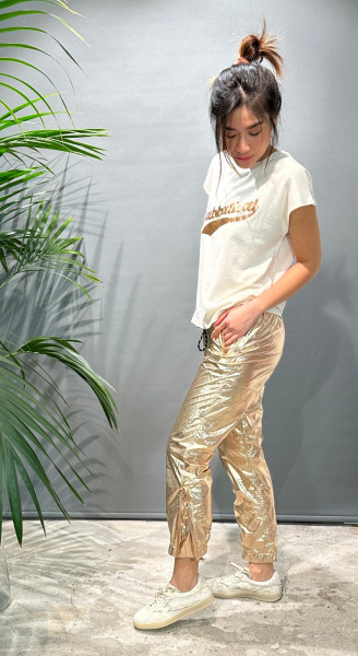 Metallic Pants rose gold