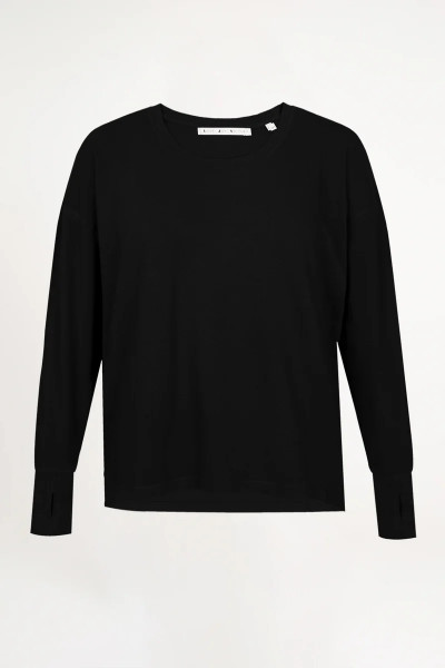Langarmshirt Aster black
