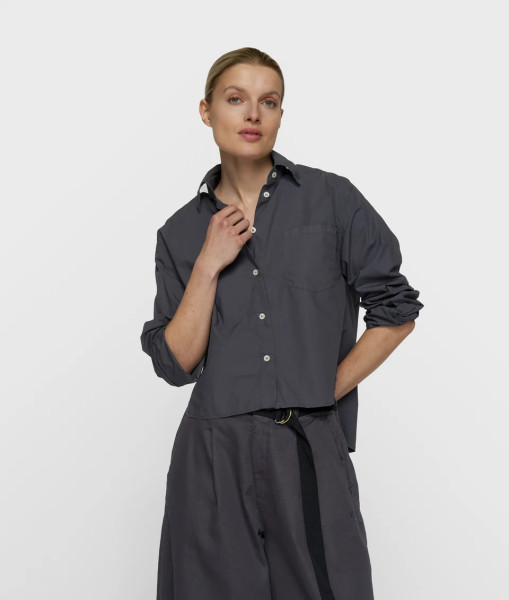 Cropped Shoulder Shirt steel blue