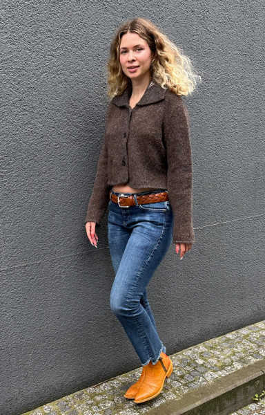 Crop Cardigan Moro Cashmere