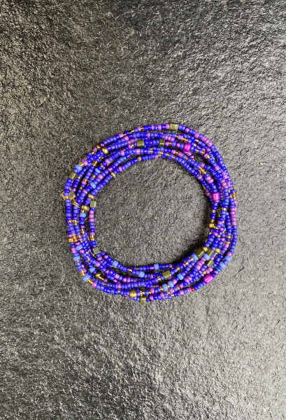 Wickelkette Glassbead blue