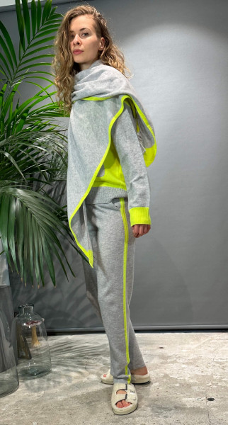 Pantalon Gris Chine/ Neon Jaune