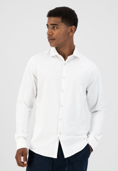 Shirt Stretch Slub Jersey White