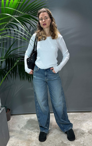 Longsleeve Scoop Neck White