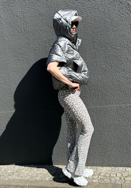 Celine X-Flared Leggings Leopard Limestone