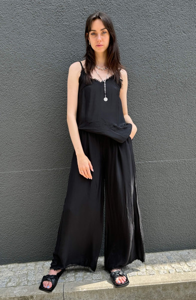 Tank Top Viscose/Silk black