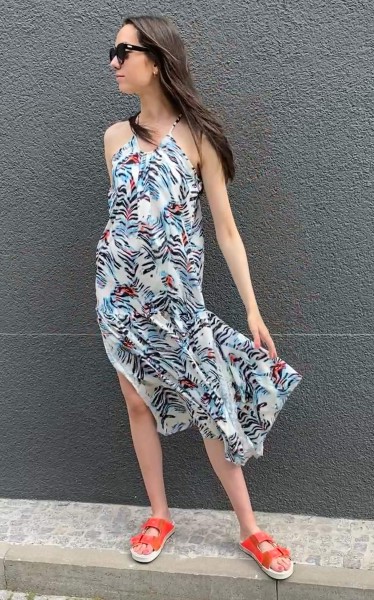 Chromatic Long Split Dress