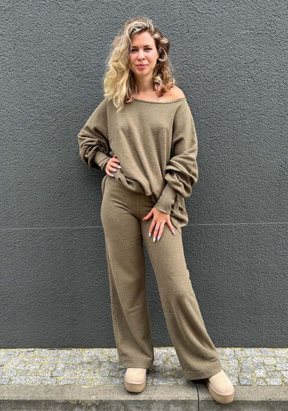 Terry Cloth Sweatpants Elenya olive