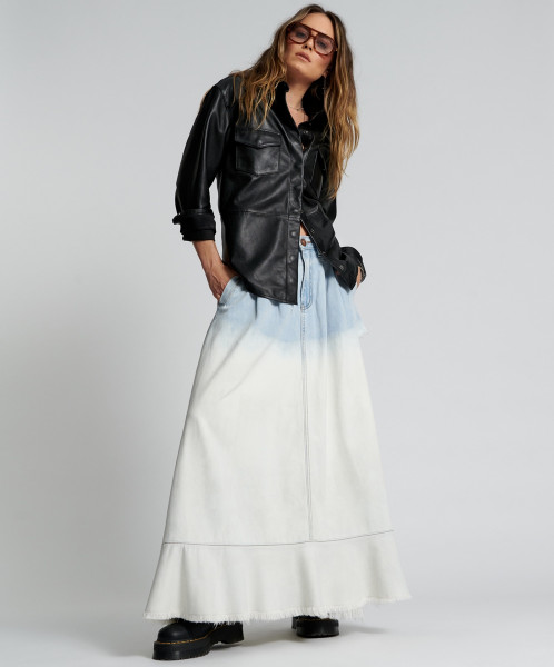 Leather Shacket Black