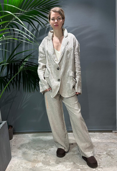 Jacket Yota Stripe caramel