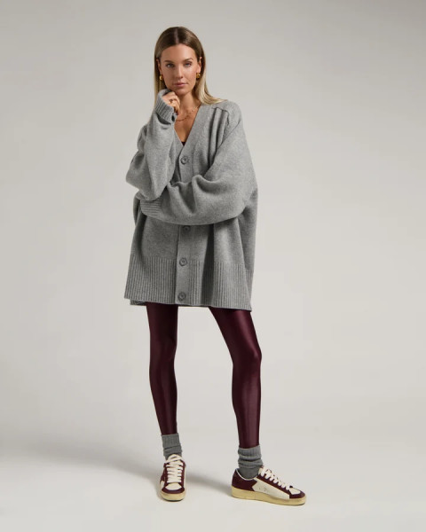 Florence Boyfriend Cardigan Grey Melange
