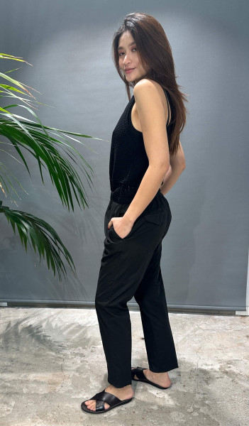 Shary Debardeur Häkeltop Noir