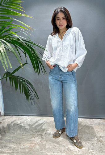 Split Blouse White Split Blouse White