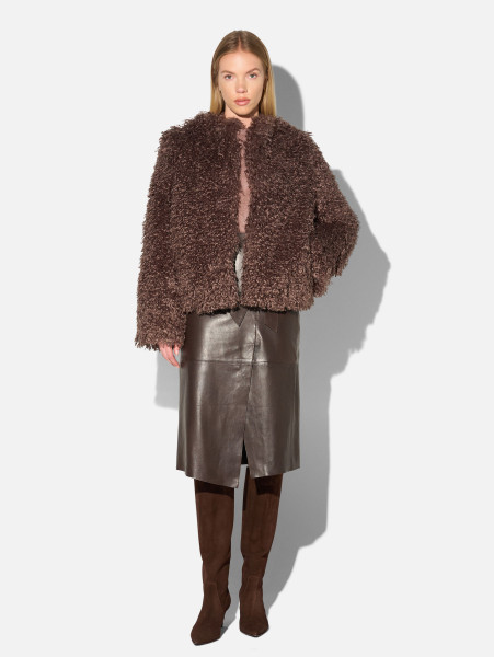 Reno Jacket Fake Fur brown