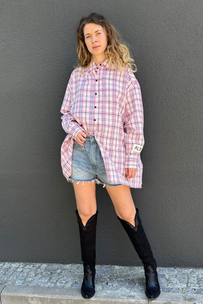 Damaged Check Dress