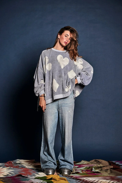 Oversized Sweatshirt Izar light sky