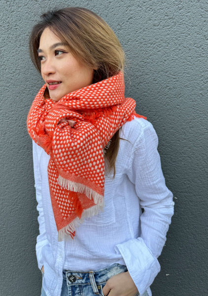 Schal Chess orange/white