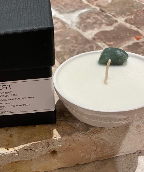 MANIFEST MINI CERAMIC AVENTURINE CANDLE