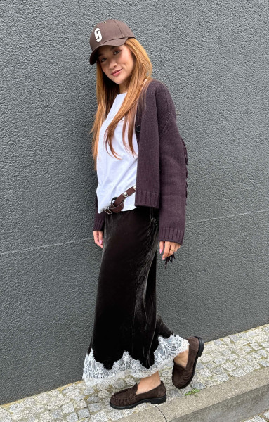 Marina Cacao Knitted Cardigan