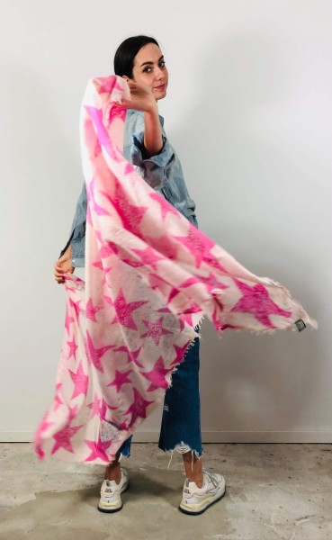 Cashmere Schal Star 21 pink-puder rose